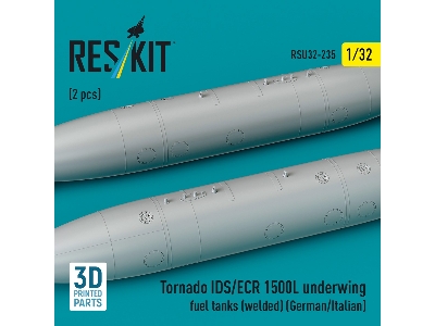 Panavia Tornado Ids / Ecr - 1500l Underwing Fuel Tanks - Welded (German Af / Italian Af) (2 Pcs / 3d Printed) - zdjęcie 3