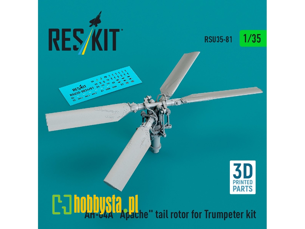 Ah-64 A Apache - 3d-printed Tail Rotor (For Trumpeter Kits) - zdjęcie 1