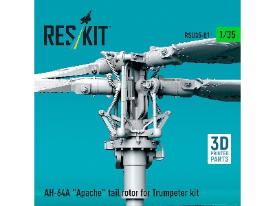 Ah-64 A Apache - 3d-printed Tail Rotor (For Trumpeter Kits) - zdjęcie 3