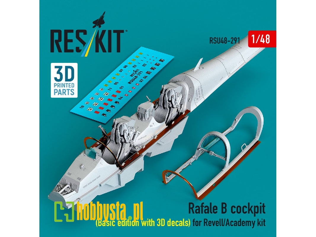 Dassault Rafale B - 3d-printed Cockpit Basic Edition With 3d Decals (For Revell / Academy Kits) - zdjęcie 1