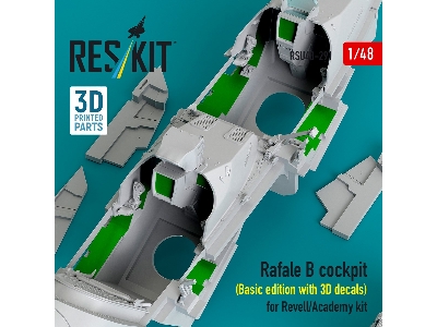 Dassault Rafale B - 3d-printed Cockpit Basic Edition With 3d Decals (For Revell / Academy Kits) - zdjęcie 3