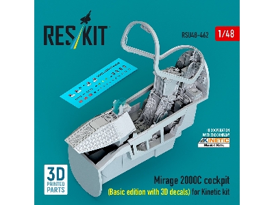 Dassault Mirage 2000 C - 3d-printed Cockpit Basic Edition With 3d Decals (For Kinetic Kits) - zdjęcie 1