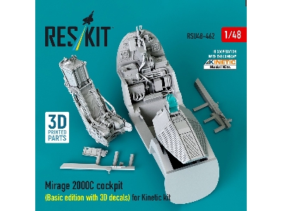 Dassault Mirage 2000 C - 3d-printed Cockpit Basic Edition With 3d Decals (For Kinetic Kits) - zdjęcie 2