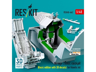 Dassault Mirage 2000 C - 3d-printed Cockpit Basic Edition With 3d Decals (For Kinetic Kits) - zdjęcie 3