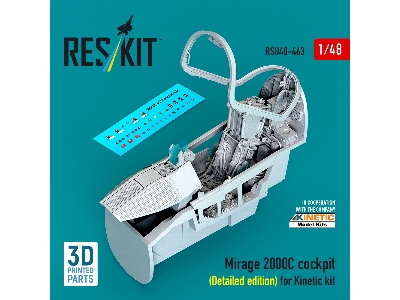 Dassault Mirage 2000 C - 3d-printed Cockpit Detailed Edition (For Kinetic Kits) - zdjęcie 1