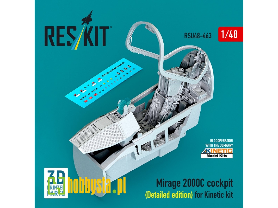 Dassault Mirage 2000 C - 3d-printed Cockpit Detailed Edition (For Kinetic Kits) - zdjęcie 1