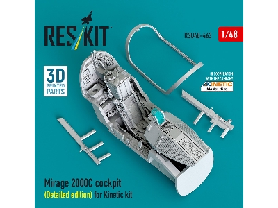 Dassault Mirage 2000 C - 3d-printed Cockpit Detailed Edition (For Kinetic Kits) - zdjęcie 2
