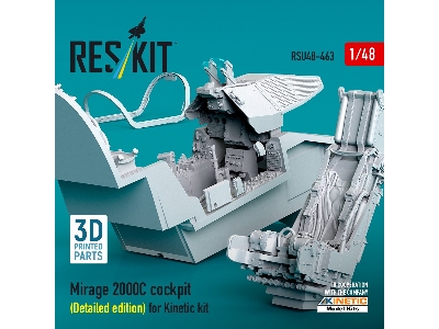 Dassault Mirage 2000 C - 3d-printed Cockpit Detailed Edition (For Kinetic Kits) - zdjęcie 3