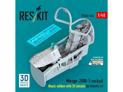 Dassault Mirage-2000-5 - 3d-printed Cockpit Basic Edition With 3d Decals (For Kinetic Kits) - zdjęcie 1