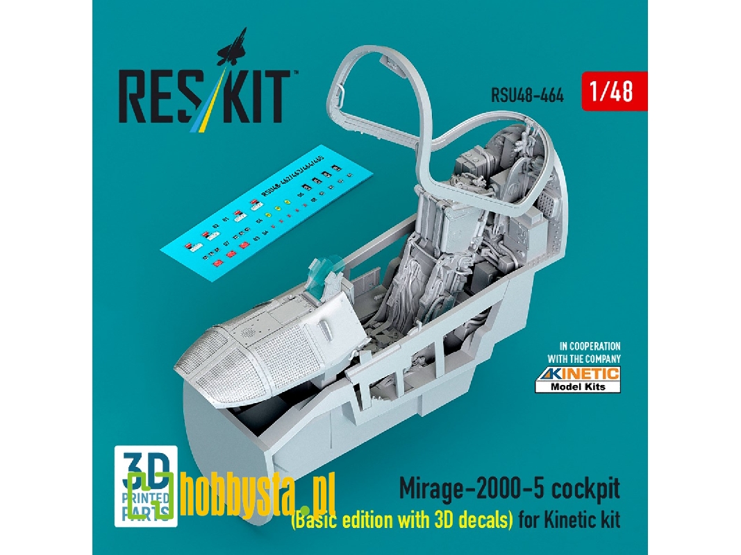 Dassault Mirage-2000-5 - 3d-printed Cockpit Basic Edition With 3d Decals (For Kinetic Kits) - zdjęcie 1