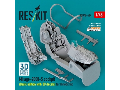 Dassault Mirage-2000-5 - 3d-printed Cockpit Basic Edition With 3d Decals (For Kinetic Kits) - zdjęcie 2