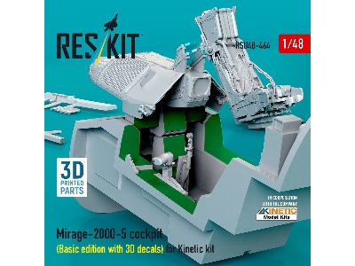 Dassault Mirage-2000-5 - 3d-printed Cockpit Basic Edition With 3d Decals (For Kinetic Kits) - zdjęcie 3
