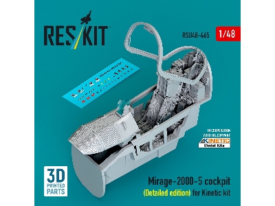 Dassault Mirage-2000-5 - 3d-printed Cockpit Detailed Edition (For Kinetic Kits) - zdjęcie 1