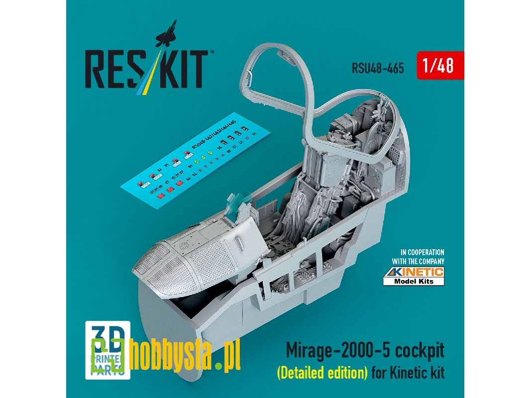 Dassault Mirage-2000-5 - 3d-printed Cockpit Detailed Edition (For Kinetic Kits) - zdjęcie 1