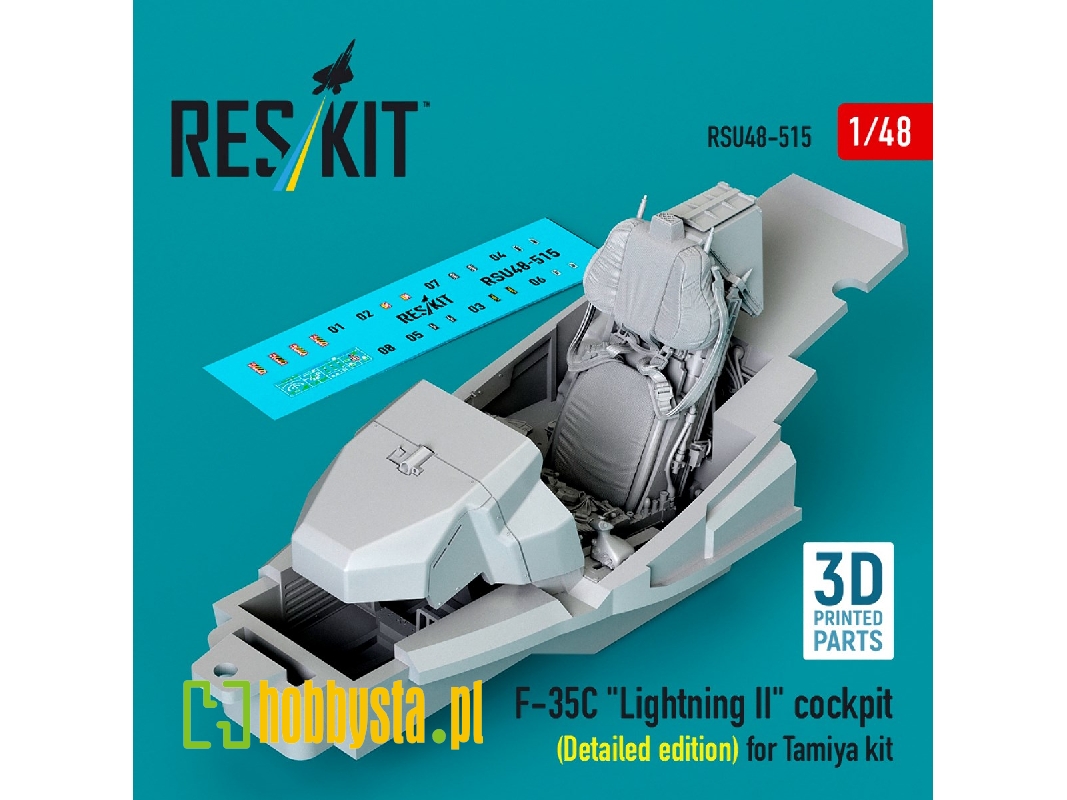 Lockheed Martin F-35 C Lightning Ii - 3d-printed Cockpit Detailed Edition (For Tamiya Kits) - zdjęcie 1