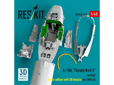 Fairchild A-10 A Thunderbolt Ii - 3d-printed Cockpit Basic Edition With 3d Decals (For Gwh Kits) - zdjęcie 2