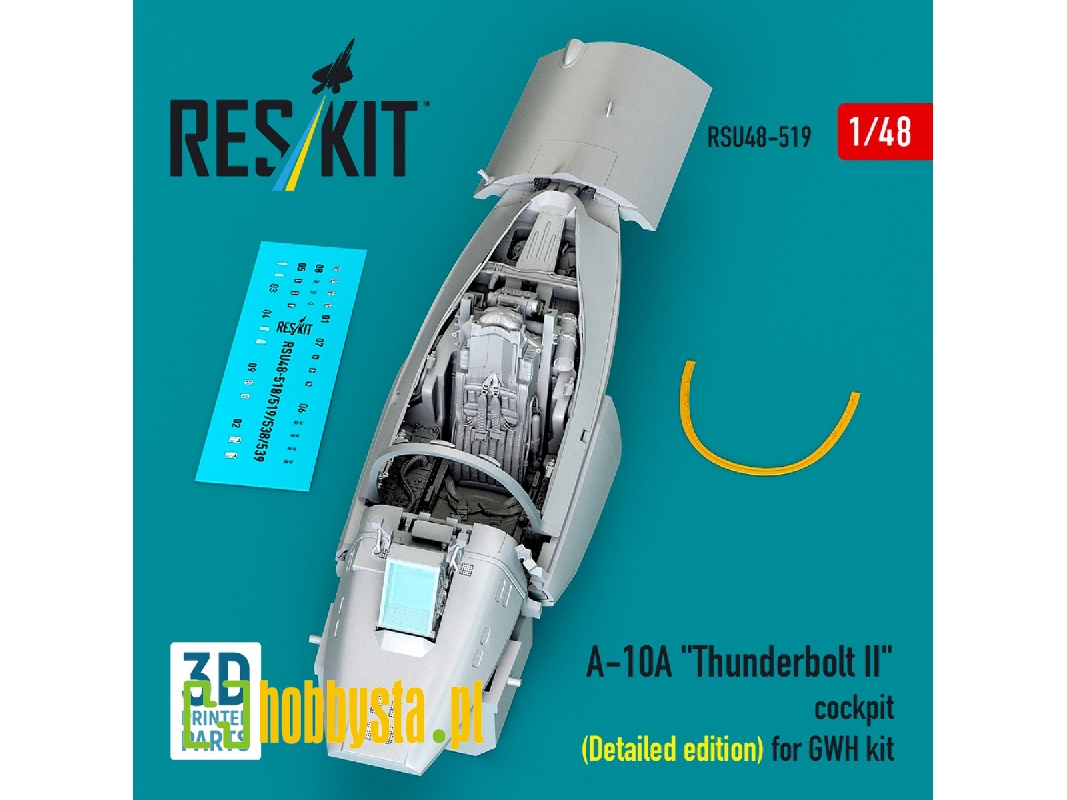 Fairchild A-10 A Thunderbolt Ii - 3d-printed Cockpit Detailed Edition (For Gwh Kits) - zdjęcie 1
