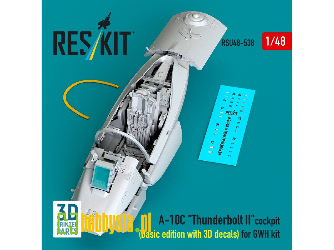 Fairchild A-10 C Thunderbolt Ii - 3d-printed Cockpit Basic Edition With 3d Decals (For Gwh Kits) - zdjęcie 1