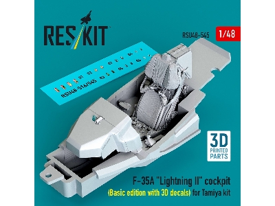 Lockheed Martin F-35 A Lightning Ii - 3d-printed Cockpit Basic Edition With 3d Decals (For Tamiya Kits) - zdjęcie 1