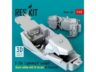 Lockheed Martin F-35 A Lightning Ii - 3d-printed Cockpit Basic Edition With 3d Decals (For Tamiya Kits) - zdjęcie 2