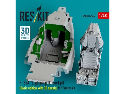 Lockheed Martin F-35 A Lightning Ii - 3d-printed Cockpit Basic Edition With 3d Decals (For Tamiya Kits) - zdjęcie 3