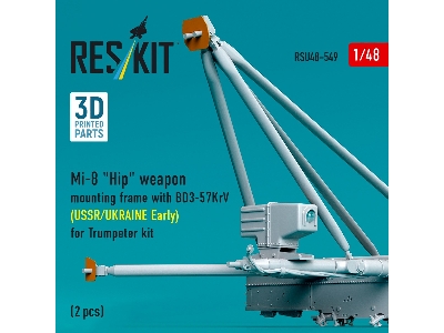 Mil Mi-8 "hip" - 3d-printed Weapon Mounting Frame With Bd3-57krv - Ussr / Ukraine Early (2 Pcs / For Trumpeter Kits) - zdjęcie 
