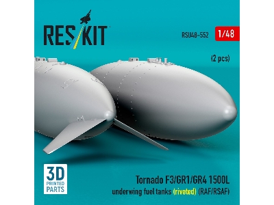Panavia Tornado F.3 / Gr.1 / Gr.4 - 1500l Underwing Fuel Tanks - Riveted (Raf/Rsaf) (2 Pcs / 3d Printed) - zdjęcie 3