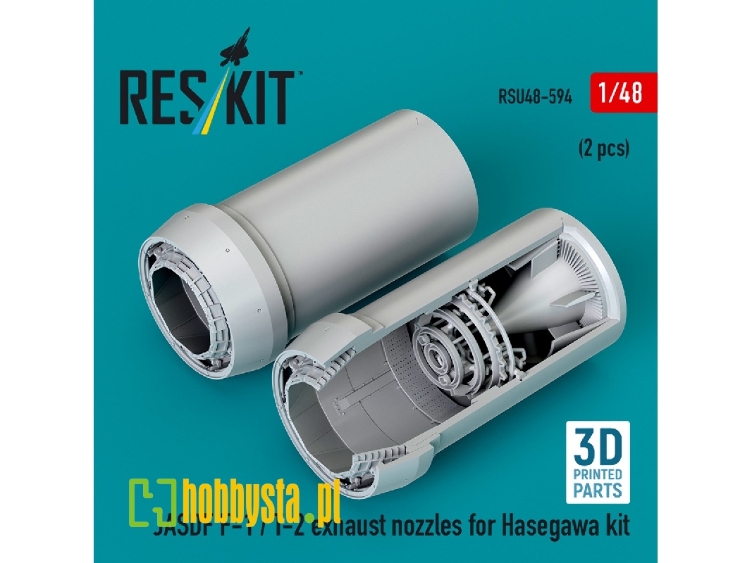 Jasdf F-1 / T-2 - 3d-printed Exhaust Nozzles (For Hasegawa Kits) - zdjęcie 1