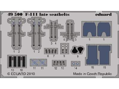  F-111 late seatbelts 1/48 - Hobby Boss - blaszki - zdjęcie 1