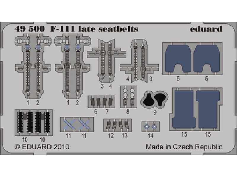 F-111 late seatbelts 1/48 - Hobby Boss - blaszki - zdjęcie 1 F-111 late seatbelts 1/48 - Hobby Boss - blaszki - zdjęcie 1