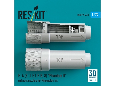 Mcdonnell Douglas F-4 E, J, Ej, F, G, S Phantom Ii - 3d-printed Exhaust Nozzles (For Finemolds Kits) - zdjęcie 2