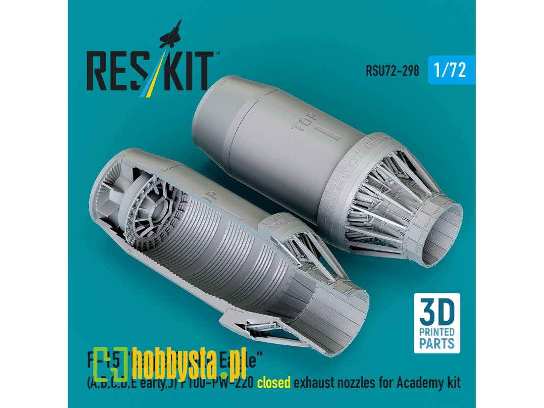 F&#8209;15 A, B, C, D, E Early, J Eagle / Strike Eagle - 3d-printed F100-pw-220 Closed Exhaust Nozzles (For Academy Kits) - zdjÄ
