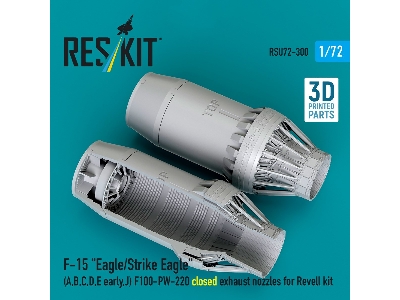 F&#8209;15 A, B, C, D, E Early, J Eagle / Strike Eagle - 3d-printed F100-pw-220 Closed Exhaust Nozzles (For Revell Kits) - zdję