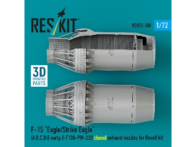 F&#8209;15 A, B, C, D, E Early, J Eagle / Strike Eagle - 3d-printed F100-pw-220 Closed Exhaust Nozzles (For Revell Kits) - zdję