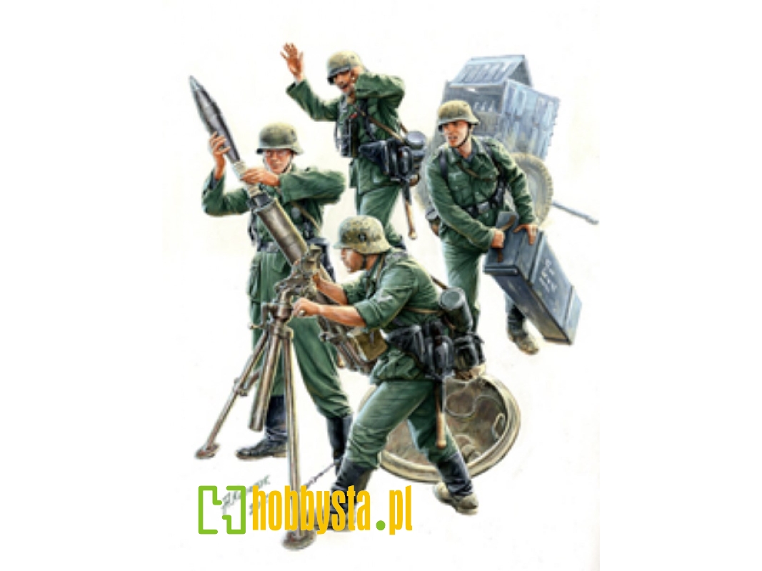 German 120-mm Mortar 42 with Trailer and Crew WWII - zdjęcie 1 German 120-mm Mortar 42 with Trailer and Crew WWII - zdjęcie 1