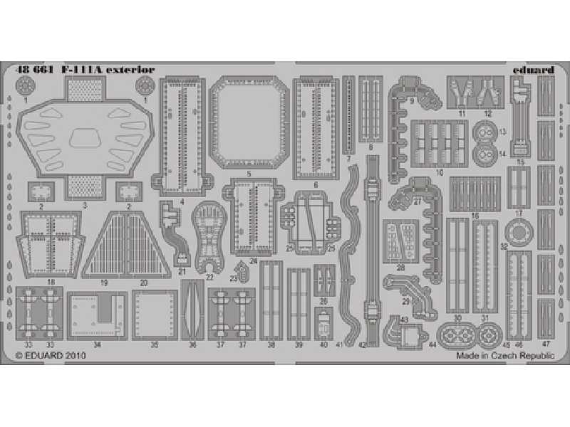 F-111A exterior 1/48 - Hobby Boss - blaszki - zdjęcie 1 F-111A exterior 1/48 - Hobby Boss - blaszki - zdjęcie 1