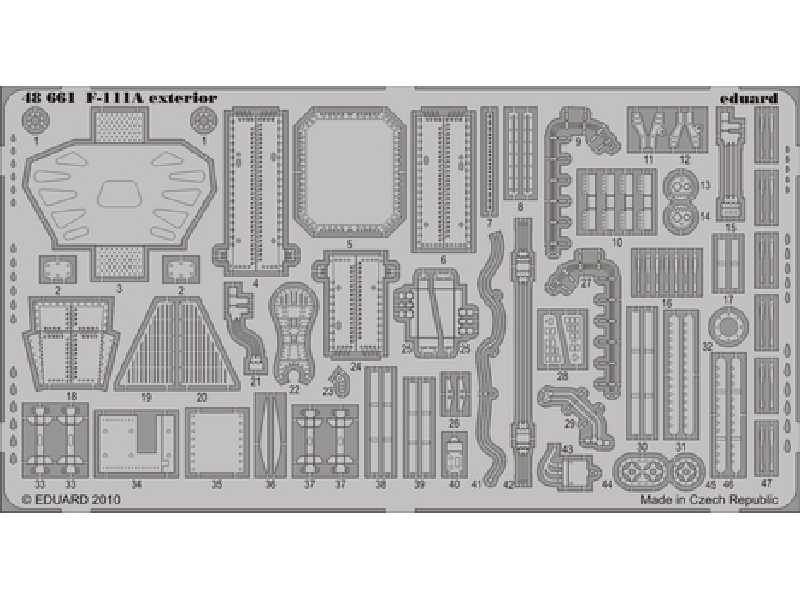  F-111A exterior 1/48 - Hobby Boss - blaszki - zdjęcie 1