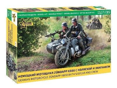 German Motorcycle Zündapp K800 With Sidecar And Crew - zdjęcie 1