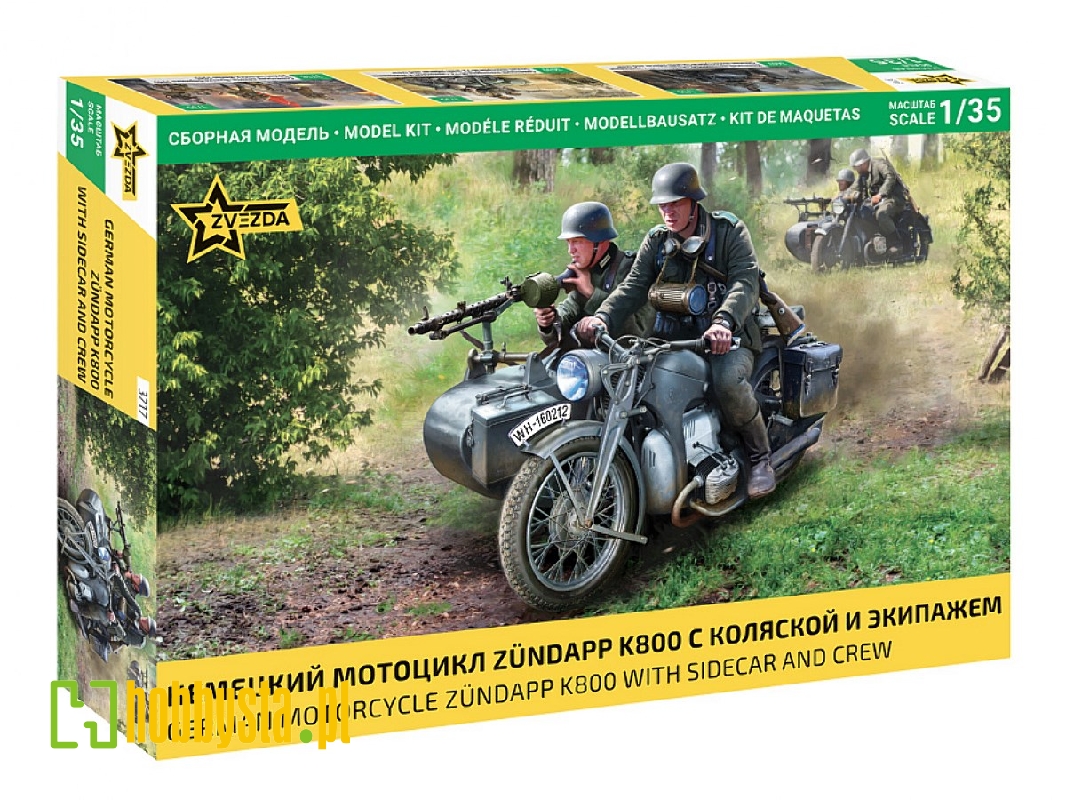 German Motorcycle Zündapp K800 With Sidecar And Crew - zdjęcie 1 German Motorcycle Zündapp K800 With Sidecar And Crew - zdjęcie 1