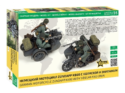 German Motorcycle Zündapp K800 With Sidecar And Crew - zdjęcie 2