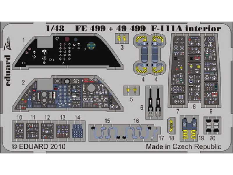 F-111A interior S. A. 1/48 - Hobby Boss - blaszki - zdjęcie 1 F-111A interior S. A. 1/48 - Hobby Boss - blaszki - zdjęcie 1