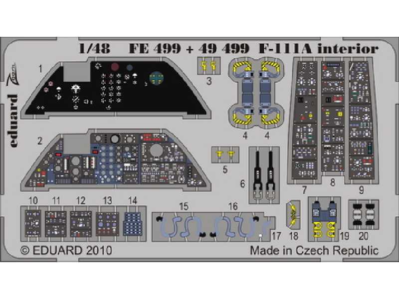  F-111A interior S. A. 1/48 - Hobby Boss - blaszki - zdjęcie 1