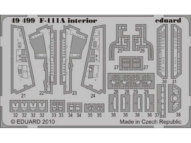 F-111A interior S. A. 1/48 - Hobby Boss - blaszki - zdjęcie 1 F-111A interior S. A. 1/48 - Hobby Boss - blaszki - zdjęcie 1