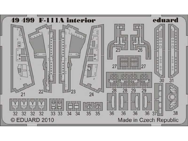  F-111A interior S. A. 1/48 - Hobby Boss - blaszki - zdjęcie 1