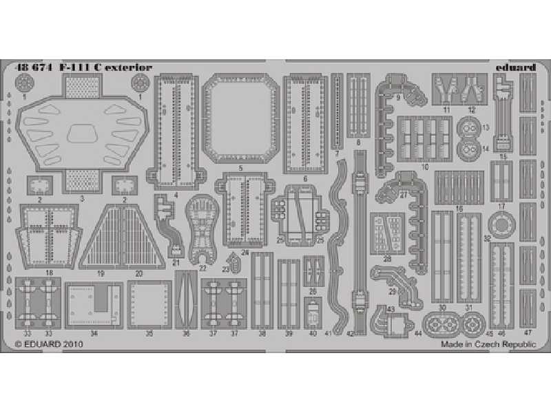  F-111C exterior 1/48 - Hobby Boss - blaszki - zdjęcie 1