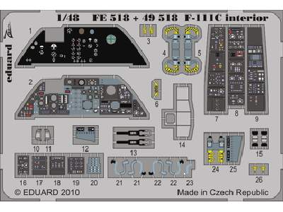  F-111C interior S. A. 1/48 - Hobby Boss - blaszki - zdjęcie 1