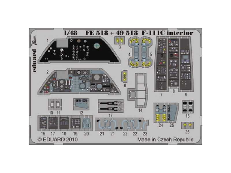 F-111C interior S. A. 1/48 - Hobby Boss - blaszki - zdjęcie 1 F-111C interior S. A. 1/48 - Hobby Boss - blaszki - zdjęcie 1