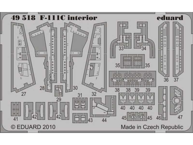 F-111C interior S. A. 1/48 - Hobby Boss - blaszki - zdjęcie 1 F-111C interior S. A. 1/48 - Hobby Boss - blaszki - zdjęcie 1
