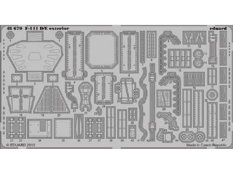 F-111D/ E exterior 1/48 - Hobby Boss - blaszki - zdjęcie 1 F-111D/ E exterior 1/48 - Hobby Boss - blaszki - zdjęcie 1