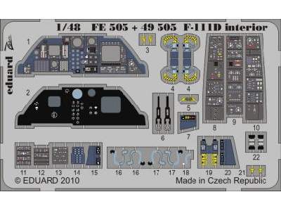  F-111D interior S. A. 1/48 - Hobby Boss - blaszki - zdjęcie 1